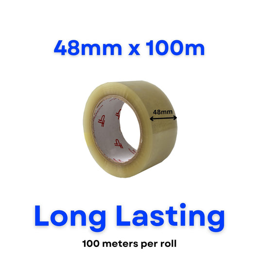 Clear Packaging Tape 48mm x 100m (6 Rolls)